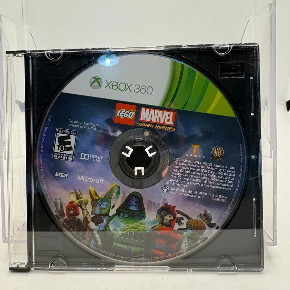 Lego Marvel Super Heroes Xbox 360 Video Game Disc Microsoft 2013 NTSC ESRB E10+